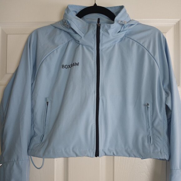 BoxRaw Robinson Light Blue Cropped Jacket - Picture 3 of 6